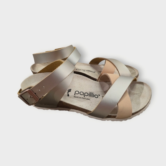 Papillio by Birkenstock Women's  Lola Ankle Strap Wedge Sandals Metallic Sz 36 N - Picture 11 of 16